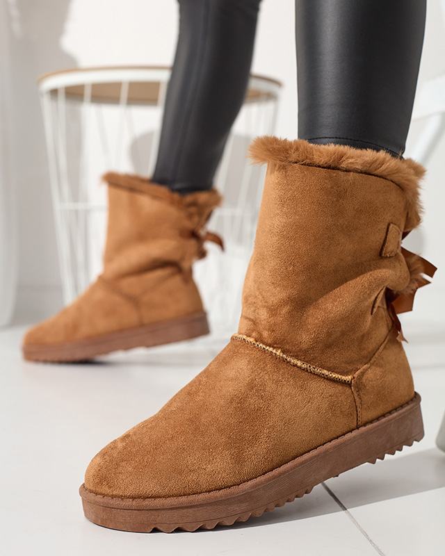 Botine de dama camel Izzuni- Incaltaminte