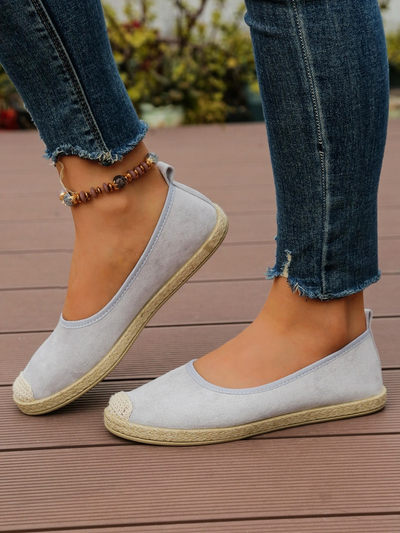 Espadrile ecologice din suede pentru femei Royalfashion Aroles