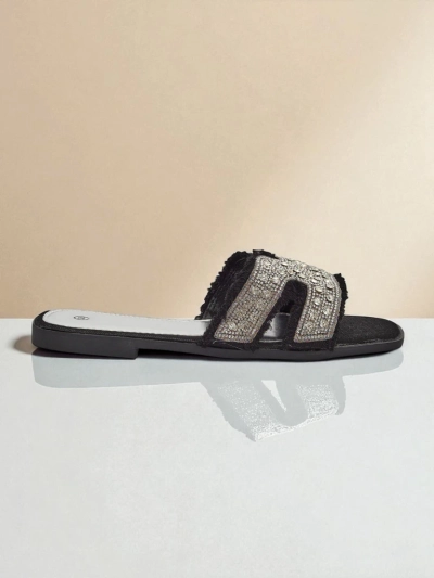 Royalfashion Sandale de damă cu pietre strălucitoare CrystalEase