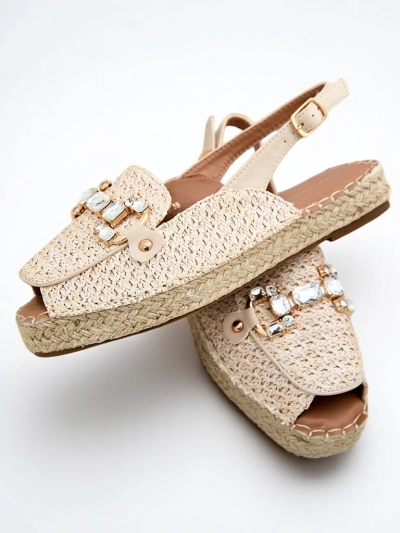 Royalfashion Espadrile de damă cu vârful deschis