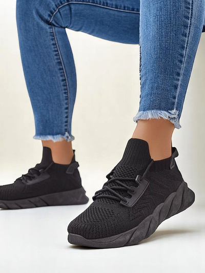 Royalfashion Pantofi sport din material textil pentru femei cu șireturi Amaney