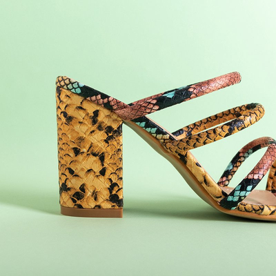 Papuci multicolori cu relief pe stâlpul superior Furlisa - Încălțăminte