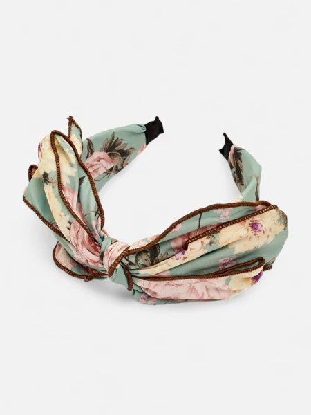 Royalfashion Bandaż do vlasov s mašľou v kvetoch