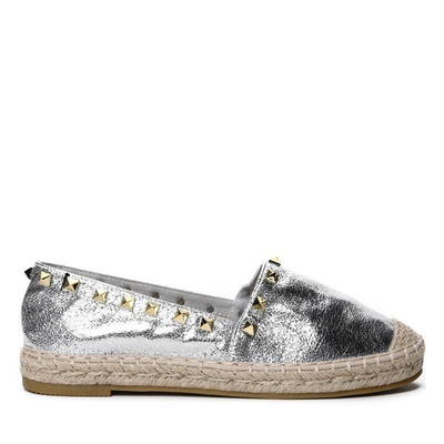 Srebrne espadryle - Obuwie