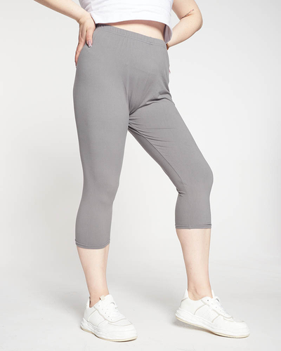 Jambiere de damă 3/4 PLUS SIZE Gri - Îmbrăcăminte