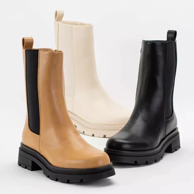 OUTLET Cizme inalte dama bej de la Dolfina - Incaltaminte