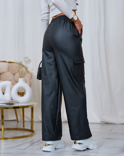 Royalfashion Pantaloni de luptă pentru femei, în negru