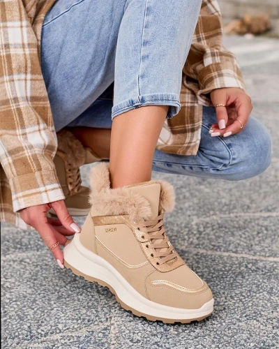 Royalfashion Adidași de damă încălțați cu blană Mofell