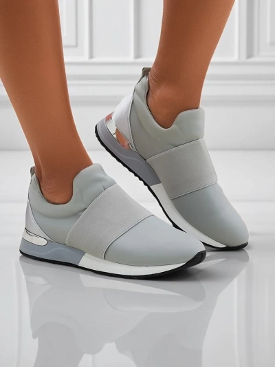 Damesneakers Selene Grigio flat såle duegrå moteriktig stil