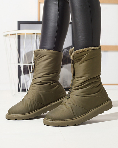 Cizme de damă verde închis a'la cizme de zăpadă Tirigga- Footwear