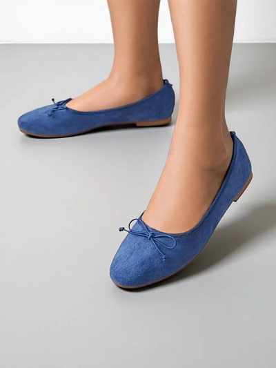 Royalfashion Pantofi plate pentru femei cu fundiță Zaame