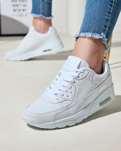 Pantofi sport de damă de culoare albă Delluni- Footwear