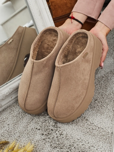 Ghete scurte tip snowboots pentru femei cu blană Noelina