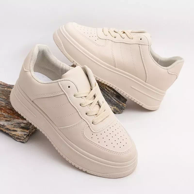 OUTLET Pantofi sport dama bej pe platforma Silvina - Incaltaminte