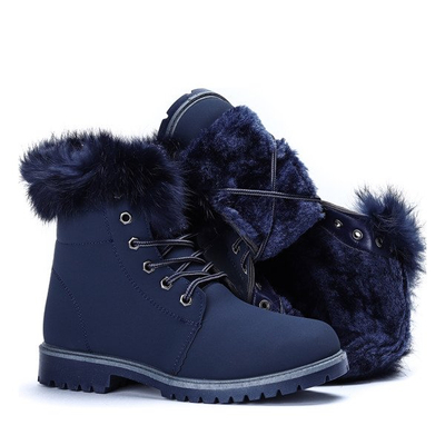 Ocieplane trapery w kolorze granatowym Ellah - Obuwie