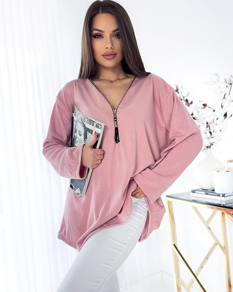 Royalfashion Bluză supradimensionată pentru femei, roz