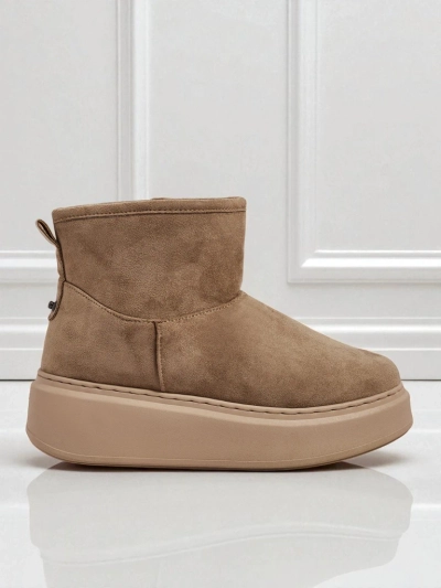 Cizme scurte tip snowboots pentru femei cu parte superioară detașabilă Elizze
