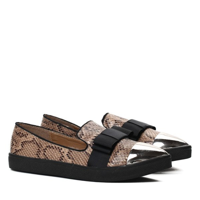 Slip Khaki cu arc Emmalynn - Încălțăminte