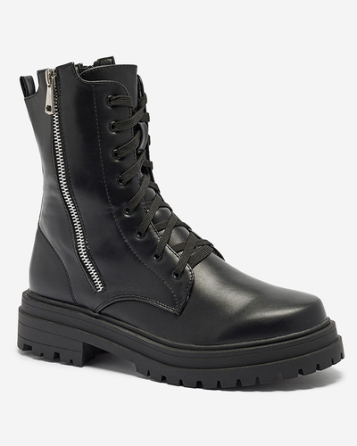 Cizme bagger de damă negre cu toc plat Fetisa - Încălțăminte