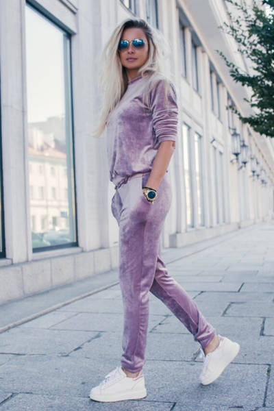 Set trening pentru femei violet - Îmbrăcăminte