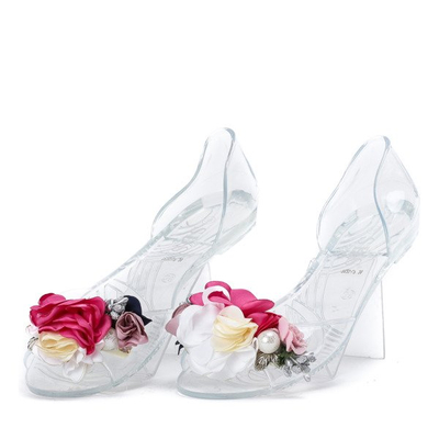 Transparentne meliski  z ozdobnymi kwiatkami Ruperta - Obuwie