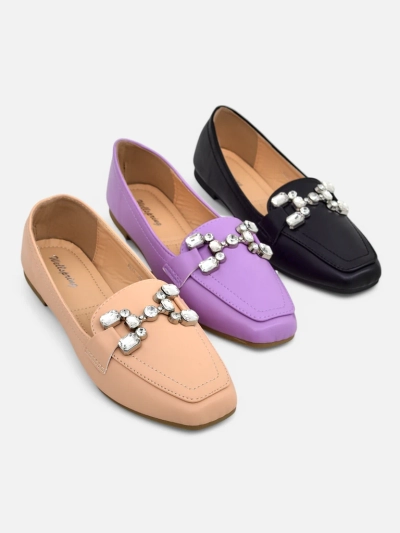 Loaferi pentru femei Royalfashion cu cristale Lecilla