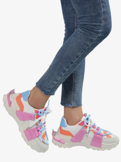 Royalfashion Sneakers de sport pentru femei cu inserții din cauciuc Bubble