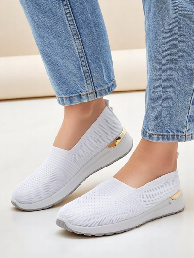 Pantofi slip-on din material pentru femei Royalfashion Perfeti