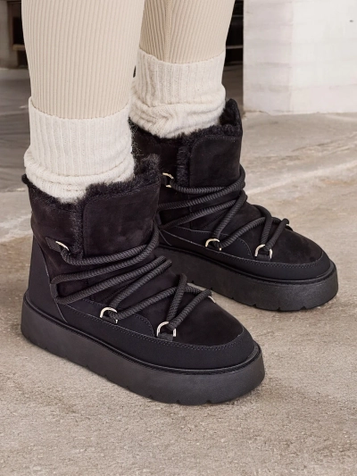 Bocanci de zapada cu siret pentru femei Royalfashion Liloz