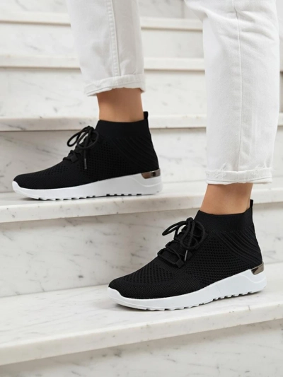 Nero Elegante Sneakerși Sport pentru Femei