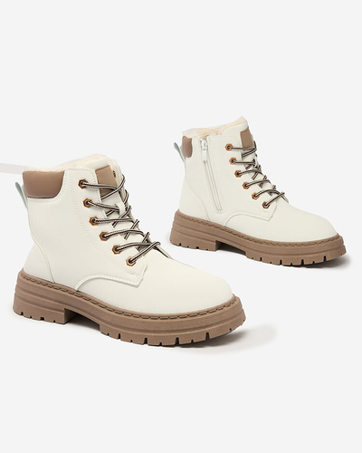 Royalfashion White cizme izolate pentru femei Radoras