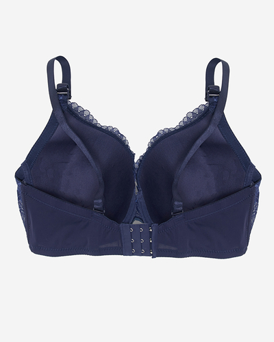 Sutien bleumarin cu dantelă decorativă - Lenjerie intimă