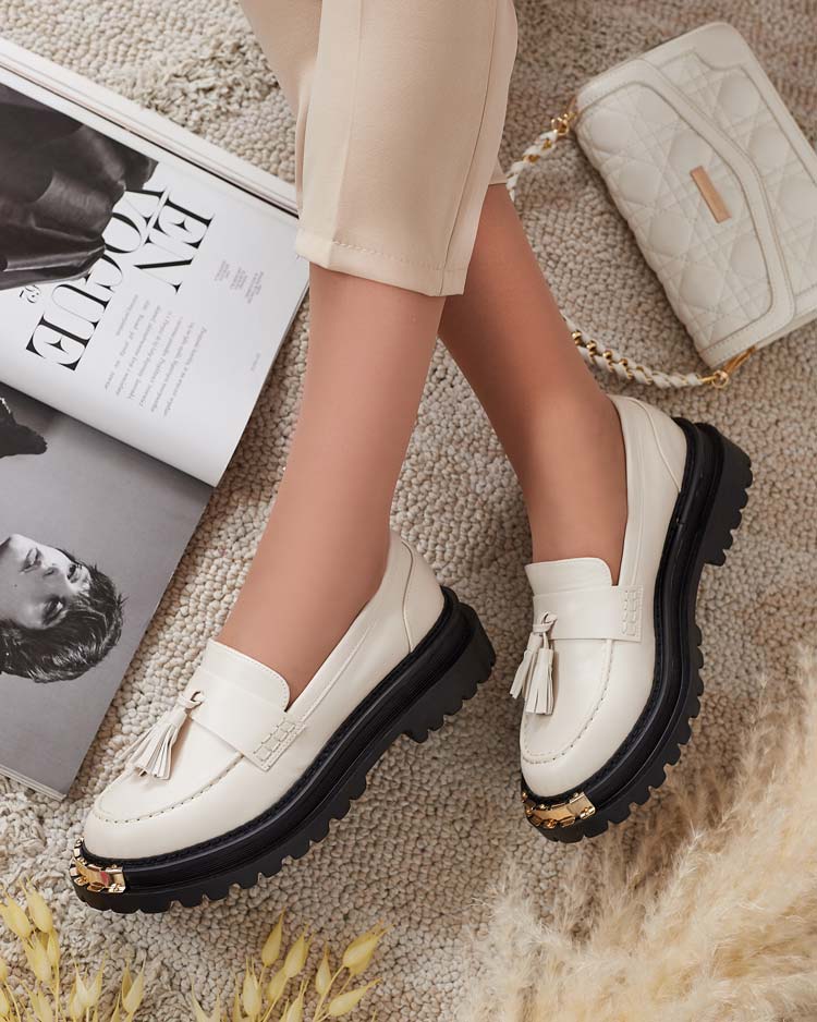 Royalfashion Mocasini de damă cu ciucure Fresosne