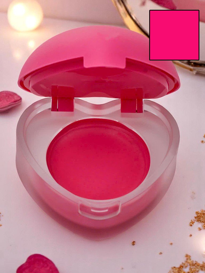 Ruj și blush 2-în-1 în recipient în formă de inimă Magenta