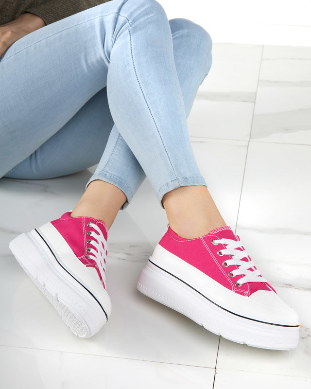 OUTLET Tenisi dama fuchsia pe platforma Veritar - Incaltaminte