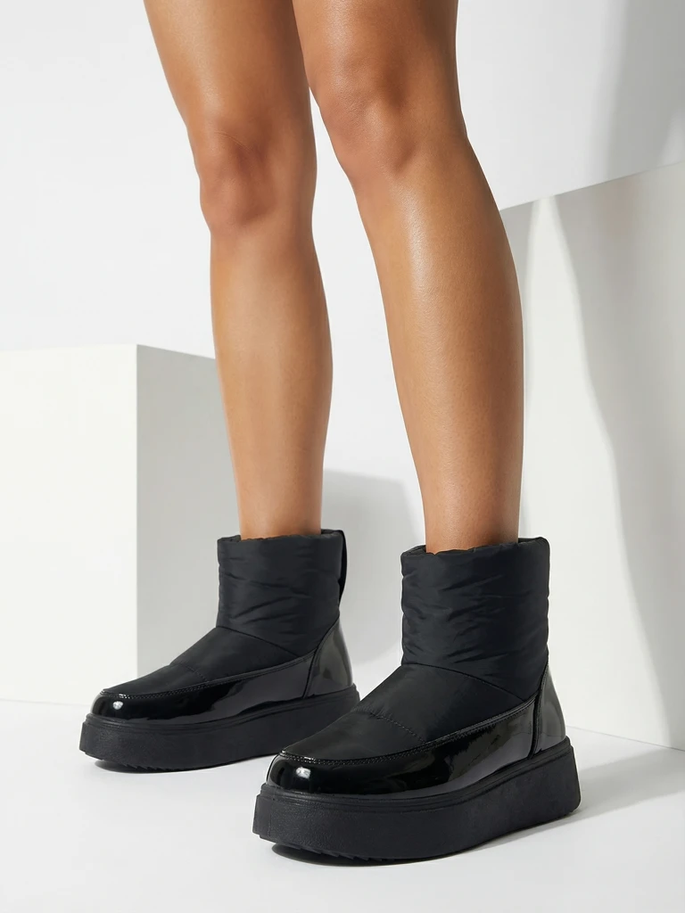 Royalfashion Black Maderta slip-on cizme de zăpadă pentru femei