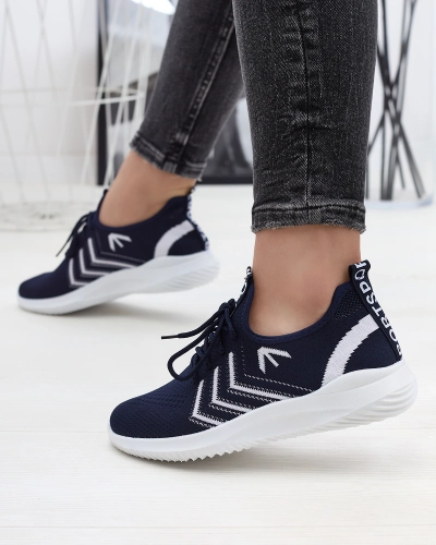 Pantofi sport de damă din material textil de culoare albastru marin Leridis - Încălțăminte