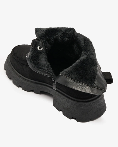 Royalfashion Cizme cu șiret Oroccar negru pentru femei