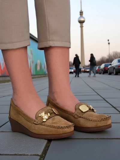 Royalfashion Mocasini femei pe toc mic Mollan