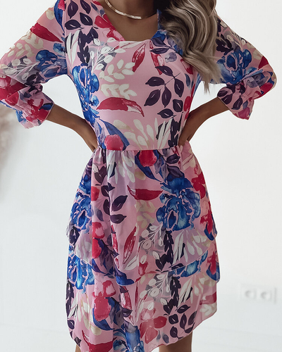 Royalfashion Rochie mini cu motive florale pentru femei