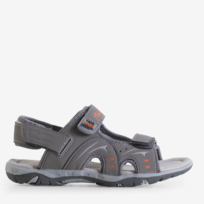 Sandale gri pentru copii cu Velcro Roser - Pantofi