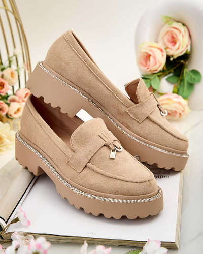 Royalfashion Mocasini pentru femei cu zirconii Ali