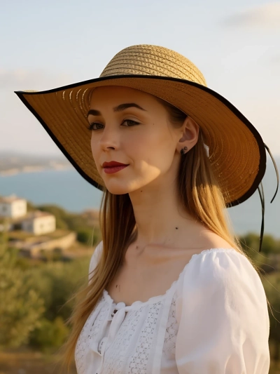 Royalfashion Pălărie de damă din paie Fiora