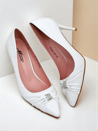 Royalfashion Pantofi cu toc pentru femei din piele ecologică Venetia Nera