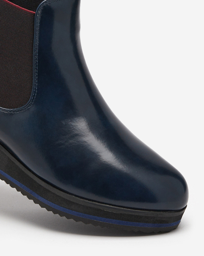 Cizme dama de culoare albastru marin Stasia - Pantofi