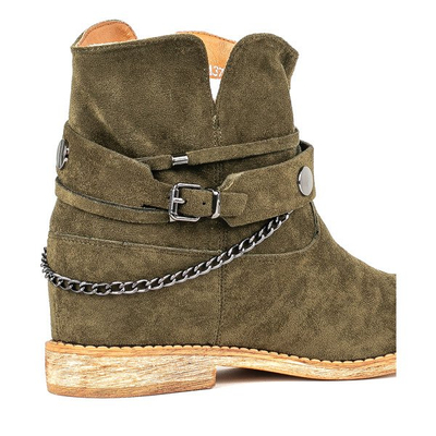 Cizme de cowboy verzi pe o pană de interior Salem - Încălțăminte