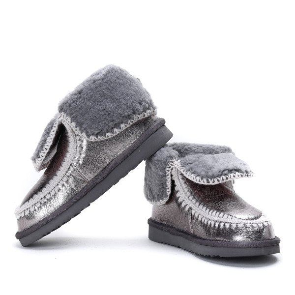 Srebrne śniegowce Emeraude- Obuwie