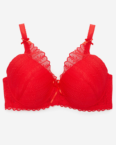 Sutien de damă roșu din dantelă - Lenjerie intima