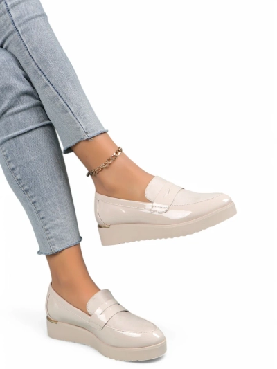 Royalfashion Mocasi din patent pentru femei Afidale