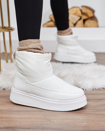 Royalfashion White Maderta cizme de zăpadă slip-on pentru femei
